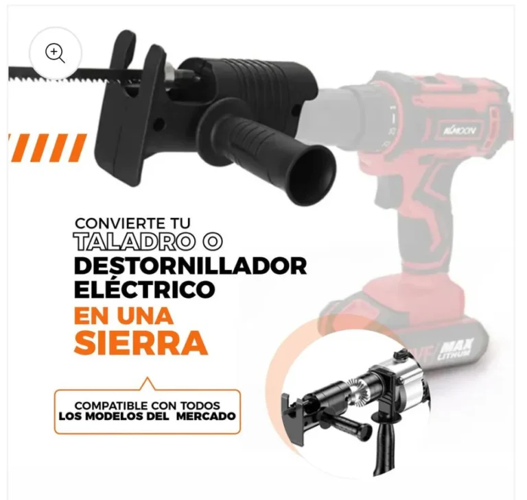 Adaptador de Taladro - Convierte Sierra Eléctrica